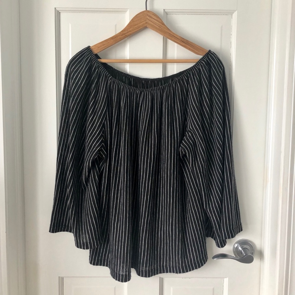 Black and white blouse